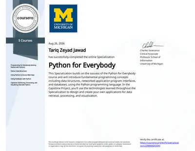 Python for Everybody Certificate